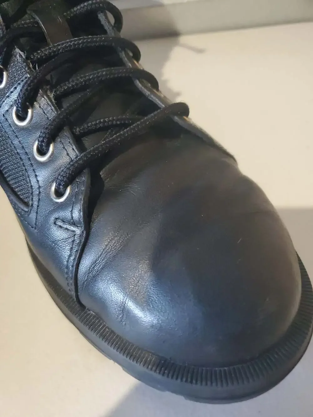 Gucci Men's Black Leather and Canvas GG Embossed Combat Boots